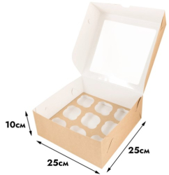 Изображение Эко коробка на 9 капкейков